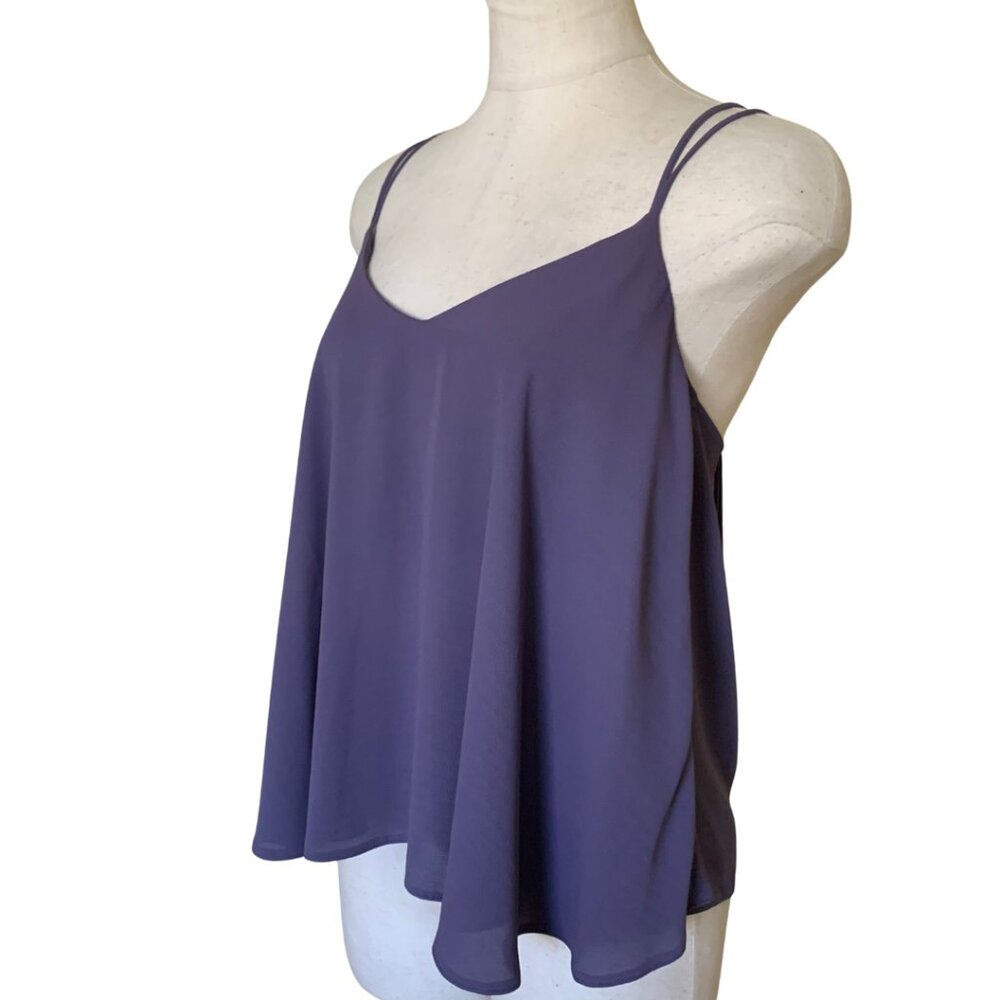 Topshop Lavender-Gray Double Strap Camisole Top Size 4 - Picture 2 of 10
